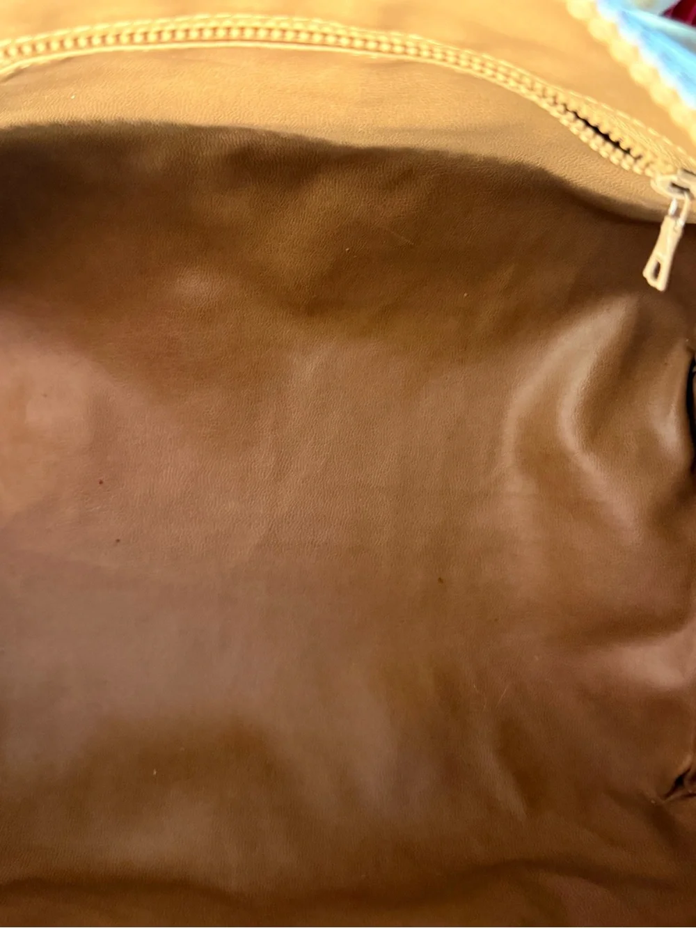 Celine Vintage Tan Monogram Travel Duffel